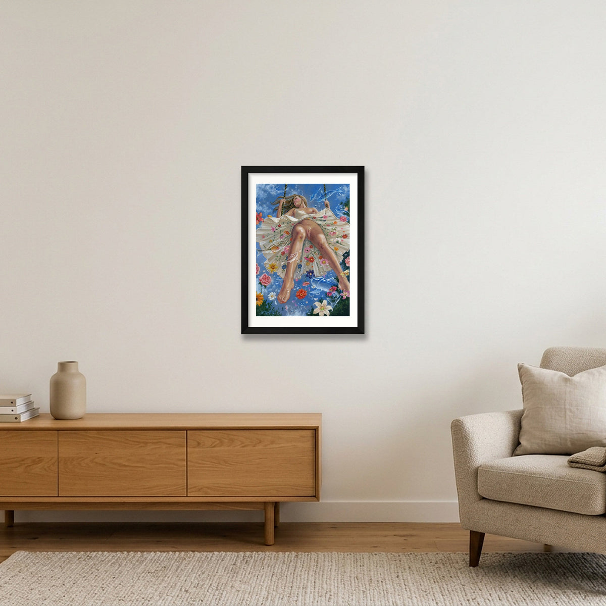 Summer Afloat — A3 (30×42cm, 12×17") Black Frame