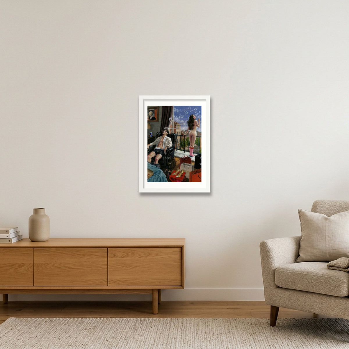 Daydreaming 8 — A3 (30×42cm, 12×17") White Frame