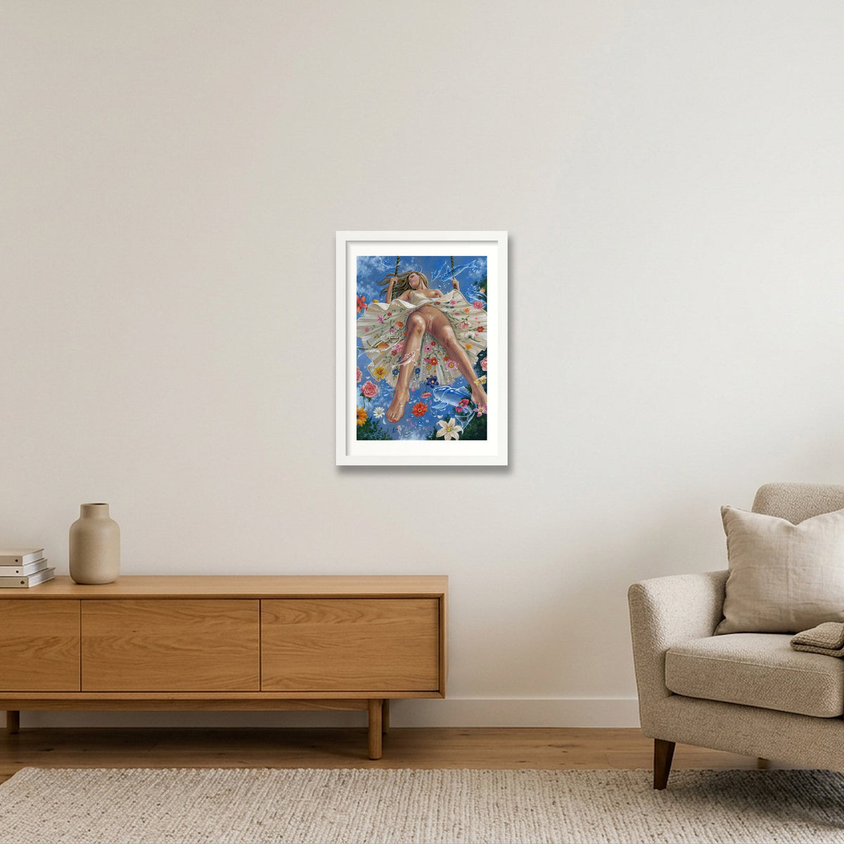 Summer Afloat — A3 (30×42cm, 12×17") White Frame
