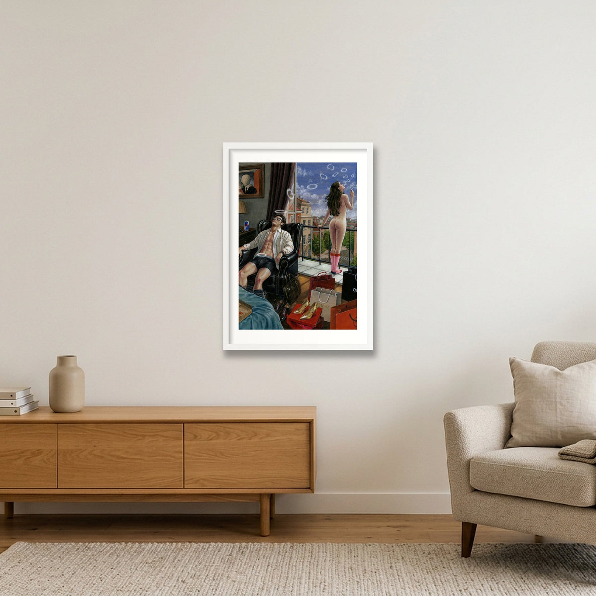 Daydreaming 8 — A2 (42×59cm, 17×23") White Frame