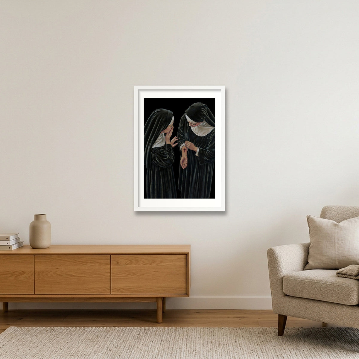 Bearing Witness — A2 (42×59cm, 17×23") White Frame